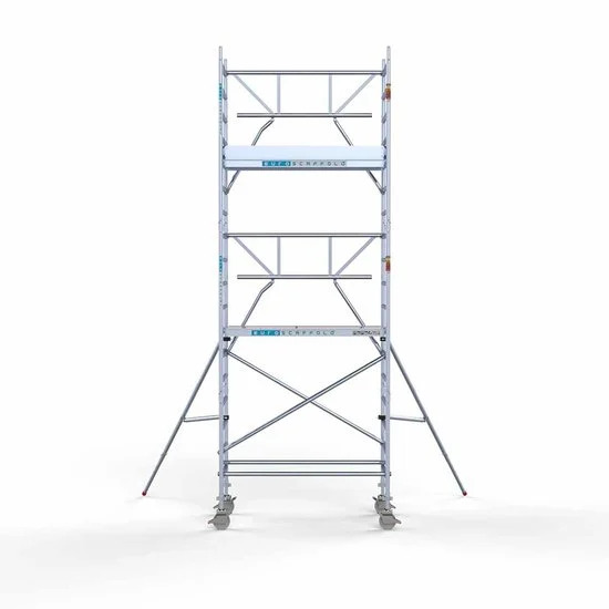 Alumīnija tornis 90х190 cm 6,2m darba augstums* salokāmas margas no 1 puses Alumīnija tornis 90х190 cm 6,2m darba augstums* salokāmas margas no 1 puses