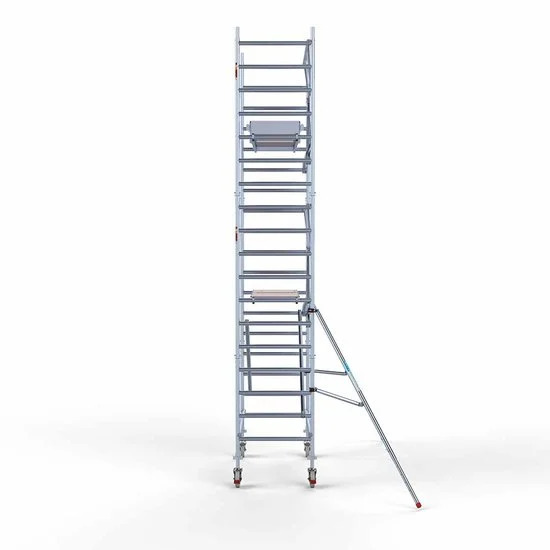 Alumīnija tornis 90х190 cm 6,2m darba augstums* salokāmas margas no 1 puses Alumīnija tornis 90х190 cm 6,2m darba augstums* salokāmas margas no 1 puses