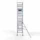 Alumīnija tornis 90х250 cm 6,2m darba augstums* salokāmas margas no 1 puses