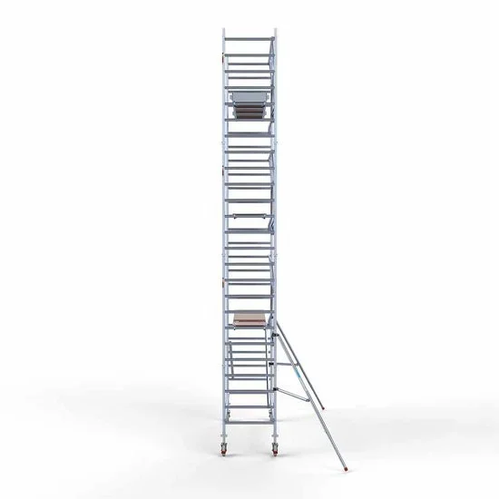 Alumīnija tornis 90х305 cm 8,2m darba augstums* salokāmas margas no 1 puses Alumīnija tornis 90х305 cm 8,2m darba augstums* salokāmas margas no 1 puses