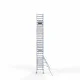 Alumīnija tornis 90х250 cm 9,2m darba augstums* ar oglekļa platformu + salokāmas margas no 1 puses