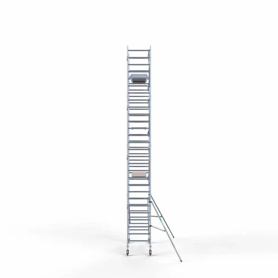 Alumīnija tornis 90х250 cm 9,2m darba augstums* salokāmas margas no 1 puses Alumīnija tornis 90х250 cm 9,2m darba augstums* salokāmas margas no 1 puses