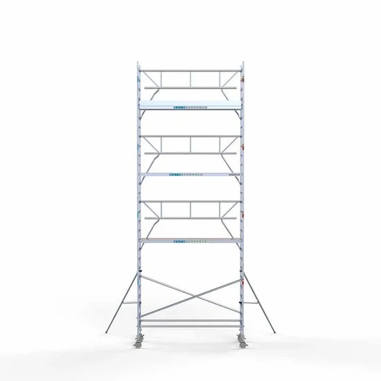 Alumiiniumtellingud 90х305 9,2 m töökõrgus* koos kokkupandavate piiretega ühel küljel Alumiiniumtellingud 90х305 9,2 m töökõrgus* koos kokkupandavate piiretega ühel küljel