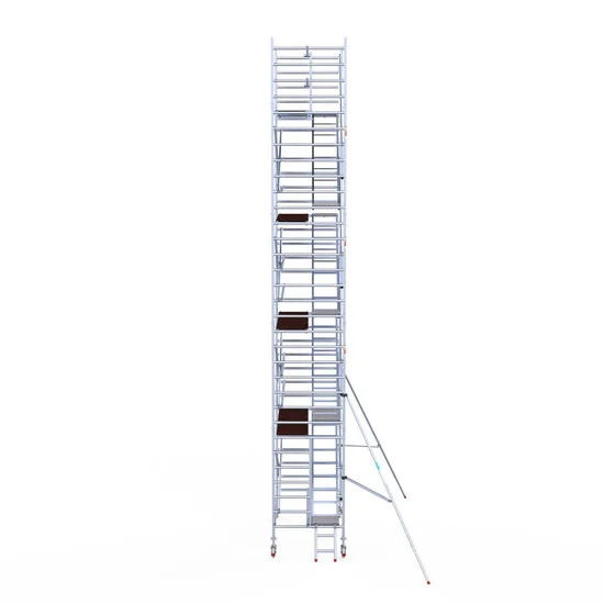Alumīnija tornis ar trepēm 135х250 cm 10,2m darba augstums* Alumīnija tornis ar trepēm 135х250 cm 10,2m darba augstums*