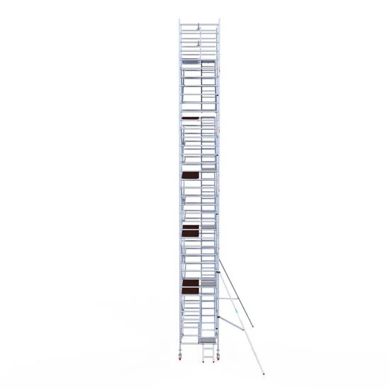 Alumīnija tornis ar trepēm 135х250 cm 12,2m darba augstums* Alumīnija tornis ar trepēm 135х250 cm 12,2m darba augstums*