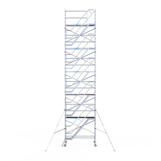 Alumīnija tornis ar trepēm 135х250 cm 12,2m darba augstums* Alumīnija tornis ar trepēm 135х250 cm 12,2m darba augstums*