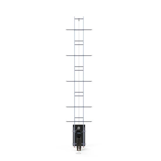 Alumīnija tornis 135х250 cm 10,2m darba augstums* ar liftu saules paneļiem, Safeguard Alumīnija tornis 135х250 cm 10,2m darba augstums* ar liftu saules paneļiem, Safeguard