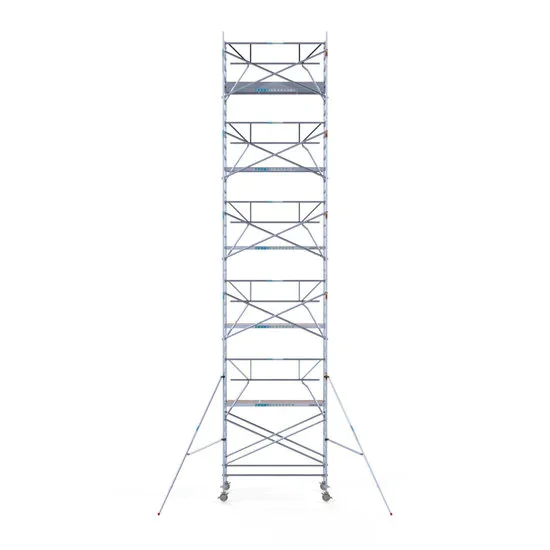 Alumīnija tornis 135х250 cm 12,2m darba augstums* ar liftu saules paneļiem un jumtas malu aizsardzību Safeguard Alumīnija tornis 135х250 cm 12,2m darba augstums* ar liftu saules paneļiem un jumtas malu aizsardzību Safeguard