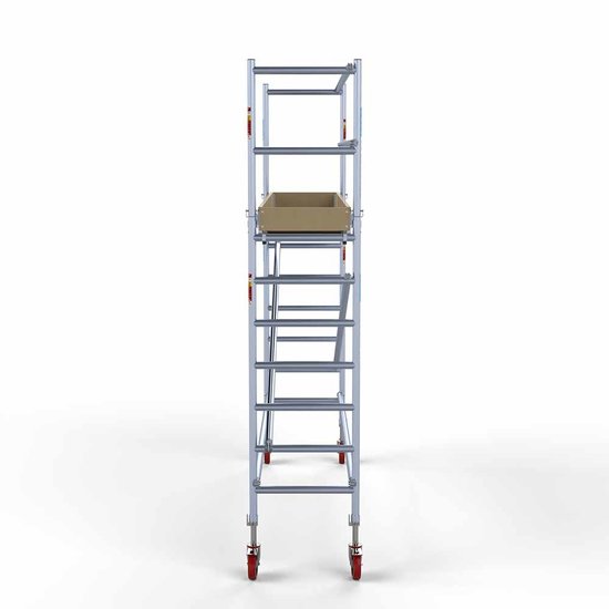 Alumīnija tornis 75х305 cm 4,2m darba augstums* ar oglekļa platformu Alumīnija tornis 75х305 cm 4,2m darba augstums* ar oglekļa platformu