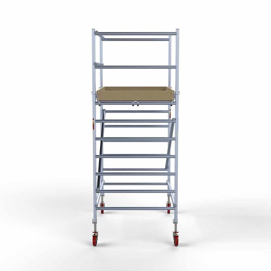Alumīnija tornis 135х190 cm 4,2m darba augstums* ar oglekļa platformu Alumīnija tornis 135х190 cm 4,2m darba augstums* ar oglekļa platformu