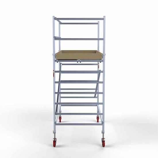 Alumīnija tornis 135х250 cm 4,2m darba augstums*, ar oglekļa platformu Alumīnija tornis 135х250 cm 4,2m darba augstums*, ar oglekļa platformu