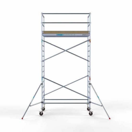 Alumīnija tornis 135х250 cm 6,2m darba augstums*, ar oglekļa platformu Alumīnija tornis 135х250 cm 6,2m darba augstums*, ar oglekļa platformu