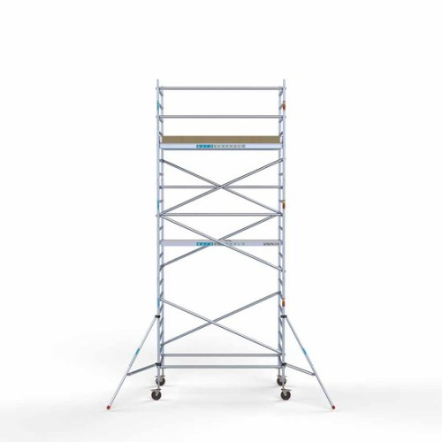 Alumīnija tornis 135х250 cm 7,2m darba augstums*, ar oglekļa platformu Alumīnija tornis 135х250 cm 7,2m darba augstums*, ar oglekļa platformu