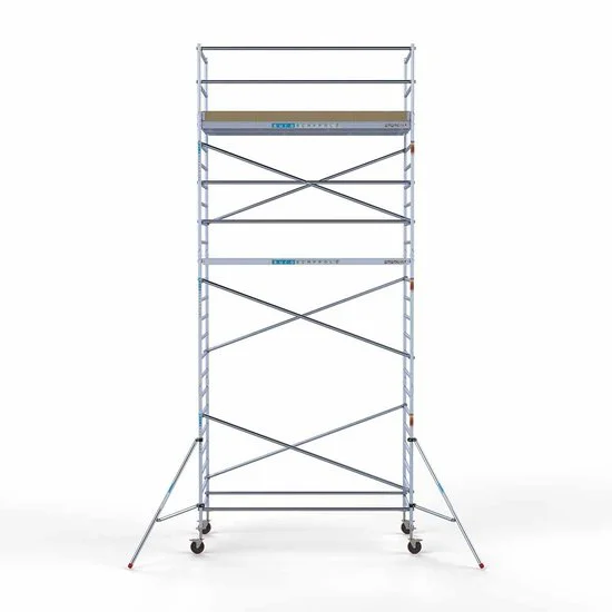 Alumīnija tornis 135х305 cm 8,2m darba augstums* ar oglekļa platformu Alumīnija tornis 135х305 cm 8,2m darba augstums* ar oglekļa platformu