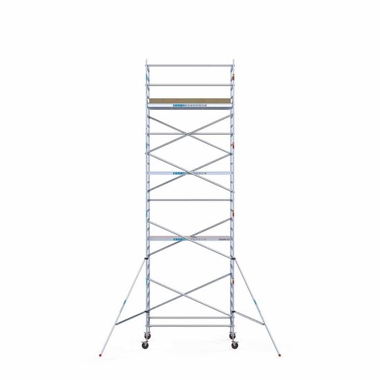 Alumīnija tornis 135х190 cm 9,2m darba augstums* ar oglekļa platformu Alumīnija tornis 135х190 cm 9,2m darba augstums* ar oglekļa platformu