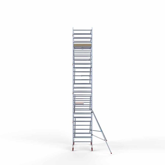 Alumīnija tornis 135х190 cm 9,2m darba augstums* ar oglekļa platformu Alumīnija tornis 135х190 cm 9,2m darba augstums* ar oglekļa platformu