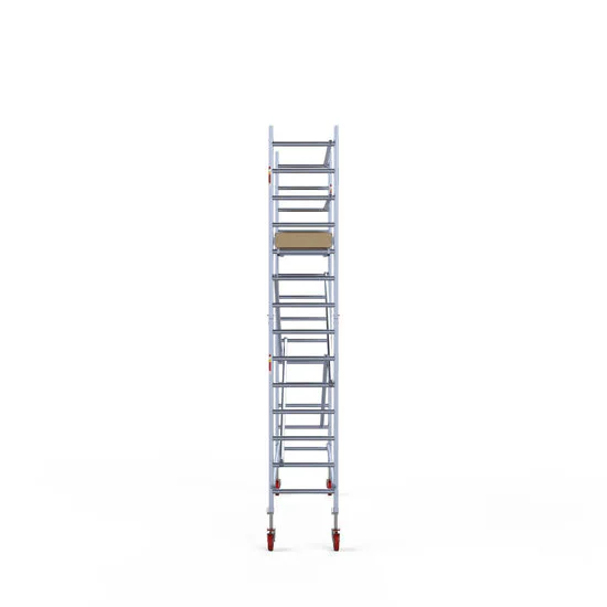 Alumīnija tornis 75х305 cm 5,2m darba augstums* ar oglekļa platformu Alumīnija tornis 75х305 cm 5,2m darba augstums* ar oglekļa platformu