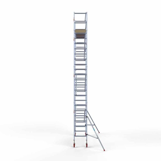 Alumīnija tornis 75х305 cm 8,2m darba augstums* ar oglekļa platformu Alumīnija tornis 75х305 cm 8,2m darba augstums* ar oglekļa platformu