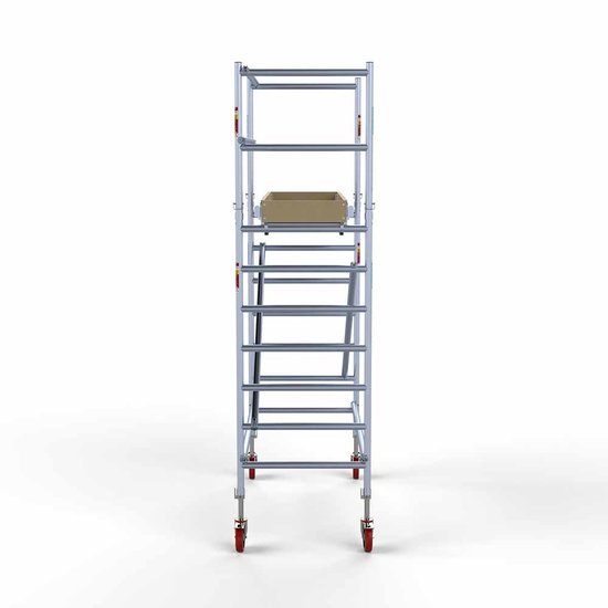 Alumīnija tornis 90х190 cm 4,2m darba augstums* ar oglekļa platformu Alumīnija tornis 90х190 cm 4,2m darba augstums* ar oglekļa platformu