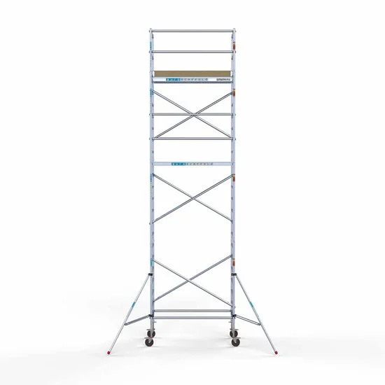 Alumīnija tornis 90х190 cm 8,2m darba augstums* ar oglekļa platformu Alumīnija tornis 90х190 cm 8,2m darba augstums* ar oglekļa platformu