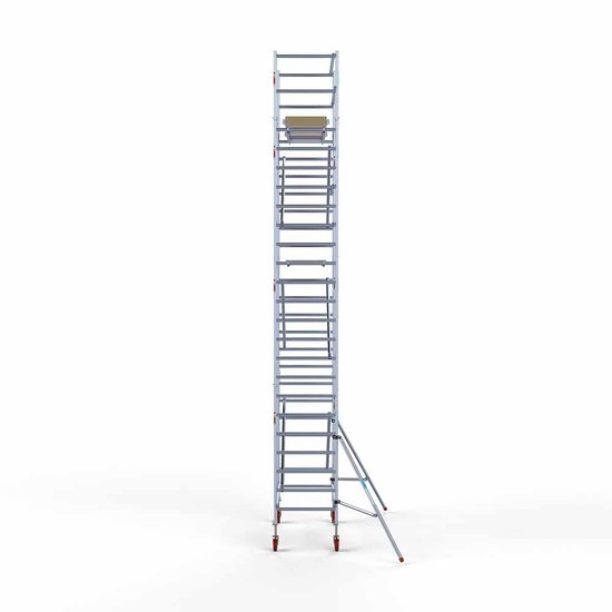 Alumīnija tornis 90х190 cm 8,2m darba augstums* ar oglekļa platformu Alumīnija tornis 90х190 cm 8,2m darba augstums* ar oglekļa platformu