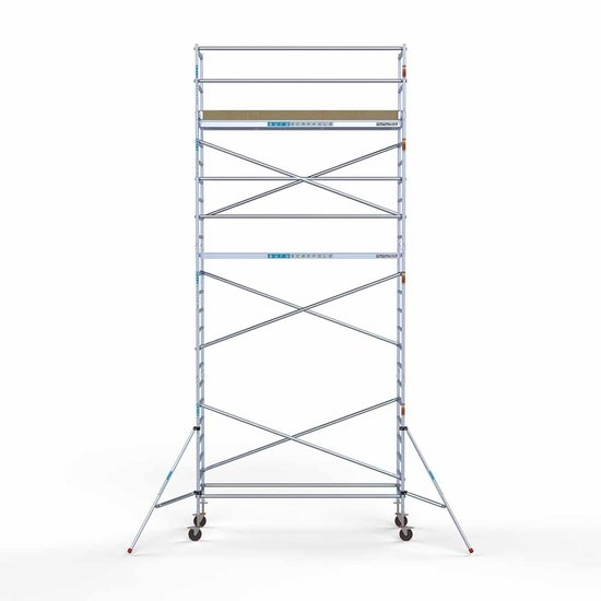Alumīnija tornis 135х305 cm 8,2m darba augstums* ar oglekļa platformu Alumīnija tornis 135х305 cm 8,2m darba augstums* ar oglekļa platformu