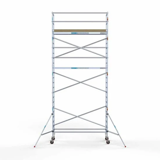 Alumīnija tornis 135х305 cm 8,2m darba augstums* ar oglekļa platformu Alumīnija tornis 135х305 cm 8,2m darba augstums* ar oglekļa platformu