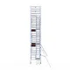 Alumīnija tornis ar trepēm 135х250 cm 8,2m darba augstums* ar oglekļa platformu