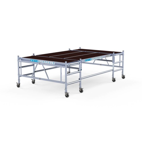 Multiplatfrormas alumīnija salokāmais tornis Zems 190x340 cm, 3 pakāpieni