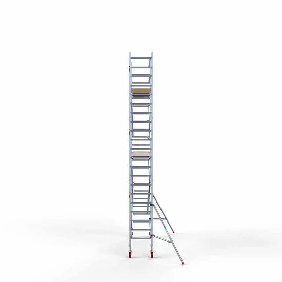 Alumīnija tornis 75х305 cm 7,2m darba augstums* ar oglekļa platformu Alumīnija tornis 75х305 cm 7,2m darba augstums* ar oglekļa platformu