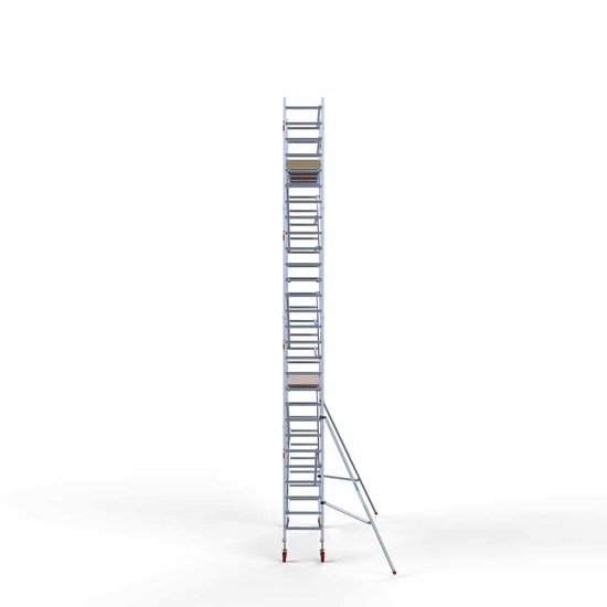 Alumīnija tornis 75х305 cm 9,2m darba augstums* ar oglekļa platformu Alumīnija tornis 75х305 cm 9,2m darba augstums* ar oglekļa platformu