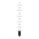 Alumīnija tornis 135х250 cm 12,2m darba augstums* ar liftu saules paneļiem