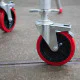 Gumijas ritenis 200 mm ar tērauda spindeli 40 cm Gumijas ritenis 200 mm ar tērauda spindeli 40 cm
