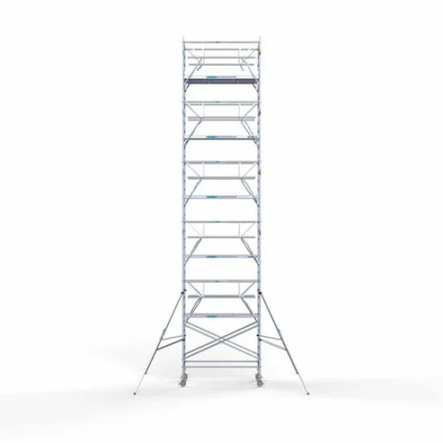 Alumīnija tornis 135х250 cm 12,2m darba augstums* ar oglekļa platformu + salokāmas margas no 2 pusēm Alumīnija tornis 135х250 cm 12,2m darba augstums* ar oglekļa platformu + salokāmas margas no 2 pusēm