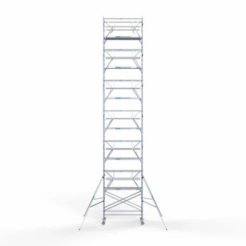 Alumīnija tornis 135х250 cm 14,2m darba augstums* ar oglekļa platformu + salokāmas margas no 2 pusēm Alumīnija tornis 135х250 cm 14,2m darba augstums* ar oglekļa platformu + salokāmas margas no 2 pusēm