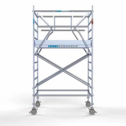 Alumīnija tornis 135х190 cm 4,2m darba augstums* ar oglekļa platformu + salokāmas margas no 2 pusēm Alumīnija tornis 135х190 cm 4,2m darba augstums* ar oglekļa platformu + salokāmas margas no 2 pusēm