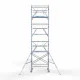 Alumīnija tornis 135х190 cm 8,2m darba augstums* salokāmas margas no 2 pusēm