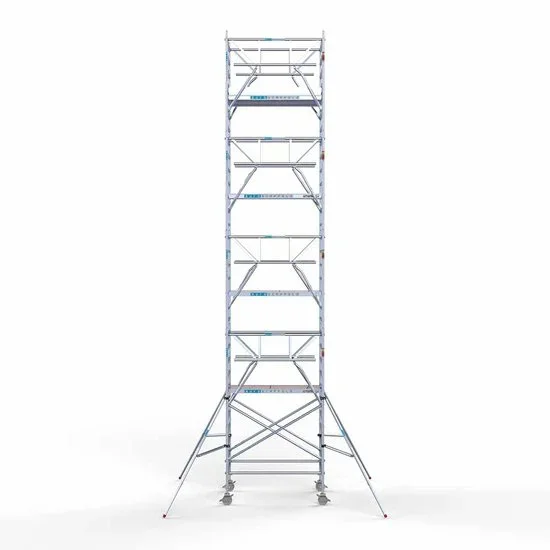 Alumīnija tornis 135х190 cm cm 10,2m darba augstums* ar oglekļa platformu + salokāmas margas no 2 pusēm Alumīnija tornis 135х190 cm cm 10,2m darba augstums* ar oglekļa platformu + salokāmas margas no 2 pusēm