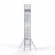 Alumīnija tornis 135х190 cm cm 10,2m darba augstums* ar oglekļa platformu + salokāmas margas no 2 pusēm Alumīnija tornis 135х190 cm cm 10,2m darba augstums* ar oglekļa platformu + salokāmas margas no 2 pusēm