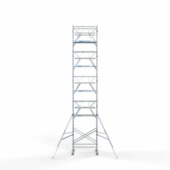 Alumīnija tornis 135х190 cm 11,2m darba augstums* ar oglekļa platformu + salokāmas margas no 2 pusēm Alumīnija tornis 135х190 cm 11,2m darba augstums* ar oglekļa platformu + salokāmas margas no 2 pusēm