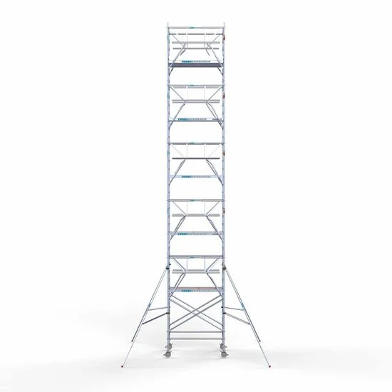 Alumīnija tornis 135х190 cm 12,2m darba augstums* ar oglekļa platformu + salokāmas margas no 2 pusēm Alumīnija tornis 135х190 cm 12,2m darba augstums* ar oglekļa platformu + salokāmas margas no 2 pusēm