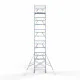 Alumīnija tornis 135х190 cm 12,2m darba augstums* ar oglekļa platformu + salokāmas margas no 2 pusēm Alumīnija tornis 135х190 cm 12,2m darba augstums* ar oglekļa platformu + salokāmas margas no 2 pusēm