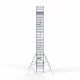 Alumīnija tornis 135х190 cm 12,2m darba augstums* ar oglekļa platformu + salokāmas margas no 2 pusēm Alumīnija tornis 135х190 cm 12,2m darba augstums* ar oglekļa platformu + salokāmas margas no 2 pusēm