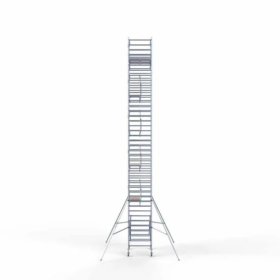 Alumīnija tornis 135х190 cm 13,2m darba augstums* salokāmas margas no 2 pusēm Alumīnija tornis 135х190 cm 13,2m darba augstums* salokāmas margas no 2 pusēm