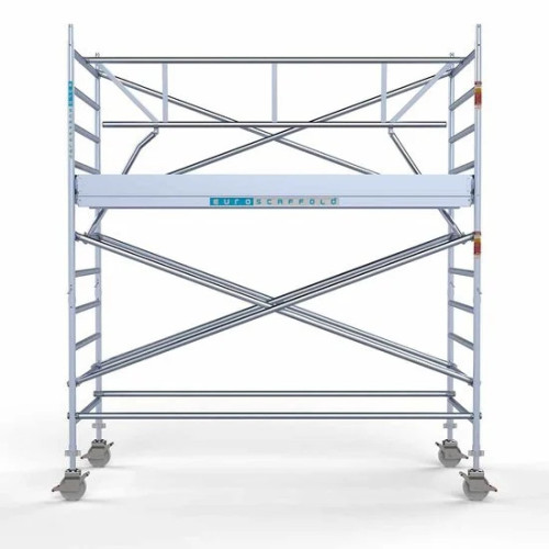 Alumīnija tornis 135х305 cm 4,2m darba augstums* ar oglekļa platformu + salokāmas margas no 2 pusēm Alumīnija tornis 135х305 cm 4,2m darba augstums* ar oglekļa platformu + salokāmas margas no 2 pusēm