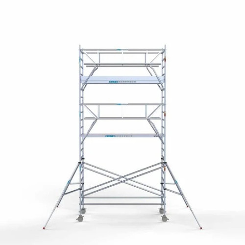 Alumīnija tornis 135х305 cm 7,2m darba augstums* ar oglekļa platformu + salokāmas margas no 2 pusēm Alumīnija tornis 135х305 cm 7,2m darba augstums* ar oglekļa platformu + salokāmas margas no 2 pusēm