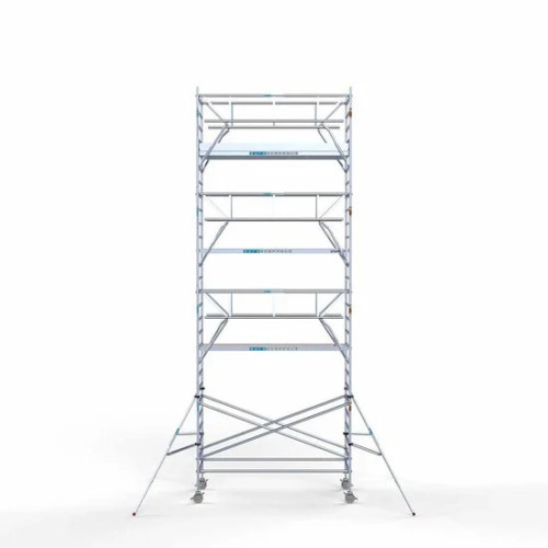 Alumīnija tornis 135х305 cm 9,2m darba augstums* salokāmas margas no 2 pusēm