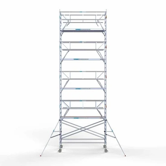 Alumīnija tornis 135х305 cm 10,2m darba augstums* ar oglekļa platformu + salokāmas margas no 2 pusēm Alumīnija tornis 135х305 cm 10,2m darba augstums* ar oglekļa platformu + salokāmas margas no 2 pusēm