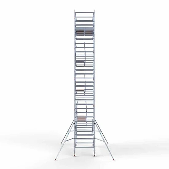 Alumīnija tornis 135х305 cm 10,2m darba augstums* ar oglekļa platformu + salokāmas margas no 2 pusēm Alumīnija tornis 135х305 cm 10,2m darba augstums* ar oglekļa platformu + salokāmas margas no 2 pusēm