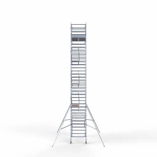 Alumīnija tornis 135х305 cm 11,2m darba augstums* ar oglekļa platformu + salokāmas margas no 2 pusēm Alumīnija tornis 135х305 cm 11,2m darba augstums* ar oglekļa platformu + salokāmas margas no 2 pusēm